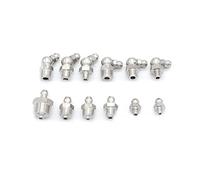 Straight Grease Nipples Pack of 2 Stainless Steel Grease Nipple M6 M8 M10 M12 1/8" 1/4" Thread 0° 45° 90° Angles(M8x1,45 Degrees)