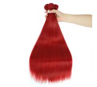 Straight Hair Bundles Synthetic Natural Hair Weaving Brown Bundles Hair Extensions Ombre Red Blonde Weave Long Fake Hair
