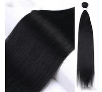 Straight Hair Extensions Ombre Blonde Fake Hair Bundles Super Long Hair Synthetic 24 Inch Straight Hair Full to End-#1B-24inches-60cm