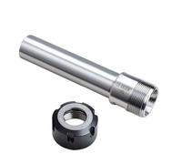 Straight Handle Extension Rod C6 C8 ER8 ER11 ER16 Small Diameter Extension Rod Parallel Shank Motor Spindle ER Cutter Holder 100L(M Nut,C6-ER8-60L)