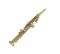Straight Handle Phosphor Bronze Body Gold Lacquer Key Soprano Saxophone Beginner Saxophone