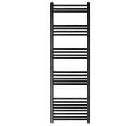 Straight Heated Heated Towel Rail Radiator, 1080W, 600 x 1600mm, Matt Black