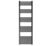 Straight Heated Heated Towel Rail Radiator, 1231W, 600 x 1800mm, Matt Black