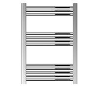 Straight Heated Heated Towel Rail Radiator, 279W, 600 x 800mm, Chrome