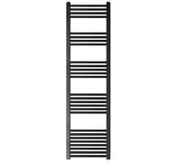 Straight Heated Heated Towel Rail Radiator, 383W, 400 x 1800mm, Matt Black