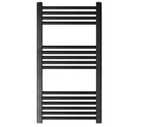 Straight Heated Heated Towel Rail Radiator, 555W, 500 x 1000mm, Matt Black