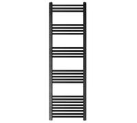 Straight Heated Heated Towel Rail Radiator, 906W, 500 x 1600mm, Matt Black