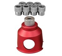 Straight Hole Drill Locator, 90 Degree Woodworking Drill Guide, 1.97 x 1.85 inches Center Punch Tool, Doweling Centering Tool for Carpentry, Desk Chair Cabinet Cupboard Wood Projects