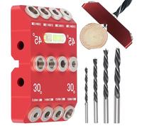 Straight Holes Drill Jig, Vertical Drilling Guide Tool, Precision Woodworking Punch, Stair Railing Handrail Deck Home Projects, Portable Drill Alignment Aid for Men Women Travel, 4.13x2.76x0.98 Inches