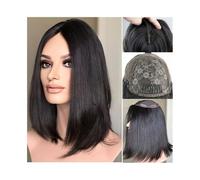 Straight Human Hair Topper for Women 8"x8" Skin Scalp Silk Top Hair Piece Clip in Straight Virgin Hair Topper for Women with Hair Loss or Thin Hair(20inches)