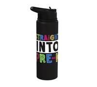 Straight into Pre-K Funny Back to School Stainless Steel Insulated Water Bottle
