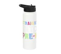 Straight into Pre-K Funny Back to School Stainless Steel Insulated Water Bottle