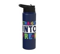 Straight into Pre-K Funny Back to School Stainless Steel Insulated Water Bottle