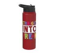 Straight into Pre-K Funny Back to School Stainless Steel Insulated Water Bottle