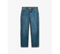 Straight Jeans for Women Superdry Mid Rise Bleu 28x32