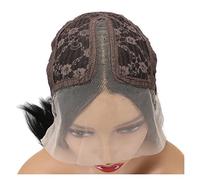 Straight Lace Front Wig Natural dark Color Synthetic Middle Part Hair Glueless Full Wigs compatible with Women(T Part Lace Wig,24inches)