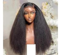 Straight Lace Front Wigs Synthetic Lace Transparent Straight Lace Frontal For Woman Glueless Lace Wig Black 13x4x1 Lace Wigs#22INCHES