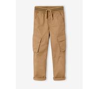 Straight-leg cargo trousers for boys with a slim hip fit, MorphologiK sandy beige
