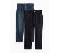 Straight Leg Denim Jeans 2 Pack 40R