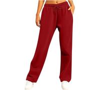 Straight Leg Joggers for Women UK Joggers Sweatpants Sale Elastic Waist Cuffed Trousers Ladies Running Pants Petite Tracksuit Bottoms Drawstring Pockets Womens Casual Loose Comfy Yoga Pants UK Size