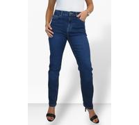 Paulo Due Women's Straight Leg Jeans Ladies Stretch Denim High Waisted Pants Dark Indigo Blue Faded Wash 10-22 (12)