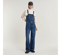 Straight Leg Zip Dungaree - Dark blue - Women XXS