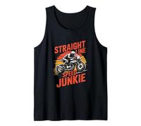 Straight Line Speed Junkie Motorcycle Racing Rider Tank Top