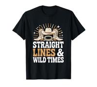 Straight Lines and Wild Times Country Dance Lover T-Shirt