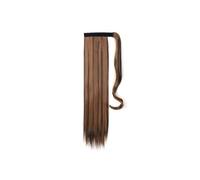 Straight Long Ponytail Extensions Wrap Around Synthetic Hair Piece Magic Paste(4AP27)