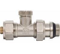 Straight Manual Return Outlet Radiator Valve 16mm PEX Compression Fittings x 1/2" BSP