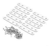 Straight Mending Plate 12pcs 77mm Wood Connector(77mm) | Countersunk holes screw heads, smooth finish, prevents snagging, for ideal for visible furniture surfaces