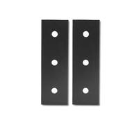Straight Mending Plate - Flat Aluminum Alloy Bracket, Heavy Duty Metal Joining Plate, Rustproof Steel Plate, Furniture & Construction Repair, 2pcs Lightweight with 3 Holes