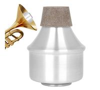 Straight Mute for Trumpet, Aluminum Alloy Cork Silencer, 3.35x3.35x4.92 Inches Lightweight Trumpet Mute, Replacement Accessory for Musical Instruments