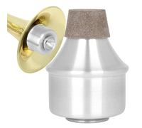 Straight Mute Trumpet, Aluminum Alloy Trumpet Mute, Lightweight Practice Mutes, Silencer for Jazz, Classic, Beginners for Silent Practices 8.5x8.5x12.5cm Aluminum