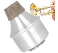 Straight Mute Trumpet, Trumpet Silencer Mute, Aluminum Alloy Practice Mute, Lightweight Trumpet Accessories for Beginners, Jazz and Classical Music, Effective Silence Aid