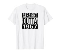 Straight Outta 1957 Value Graphic T-Shirt, Men, White, M