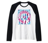 Straight Outta 1973 53 Years Old Vintage Gifts 53rd Birthday Raglan Baseball Tee
