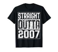 Straight Outta 2007 T-Shirt 17th Birthday Shirt T-Shirt