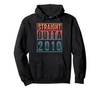 Straight Outta 2010 Birth Of Birthday Classic 2010 Vintage Pullover Hoodie