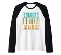 Straight Outta 2012 Classic Birth of Birthday Years Retro Raglan Baseball Tee