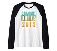 Straight Outta 2012 Vintage Years Birth of Birthday Classic Raglan Baseball Tee