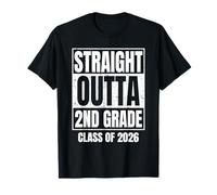 Straight Outta 2nd Grade Graduation 2026 Class T-Shirt