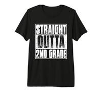 Straight Outta 2nd Grade Shirt Boy Girl First Grade Graduate Premium T-Shirt