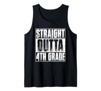 Straight Outta 4th Grade Shirt Boy Girl Fourth Grade Tank Top