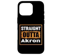 Straight Outta Akron Ohio USA Retro Distressed Vintage Humor Case for iPhone 16 Pro