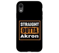 Straight Outta Akron Ohio USA Retro Distressed Vintage Humor Case for iPhone XR