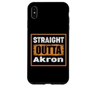 Straight Outta Akron Ohio USA Retro Distressed Vintage Humor Case for iPhone XS Max