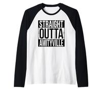 Straight Outta Amityville Raglan Baseball Tee