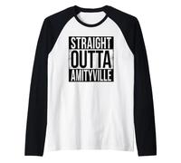 Straight Outta Amityville Raglan Baseball Tee