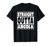 Straight Outta Angola Gift for Angolan Family T-Shirt